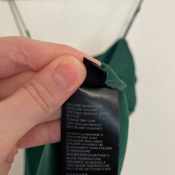 NEW NWT URBAN OUTFITTERS Padova Satin Slip Dress Emerald Green Button Front Mini - Picture 13 of 16